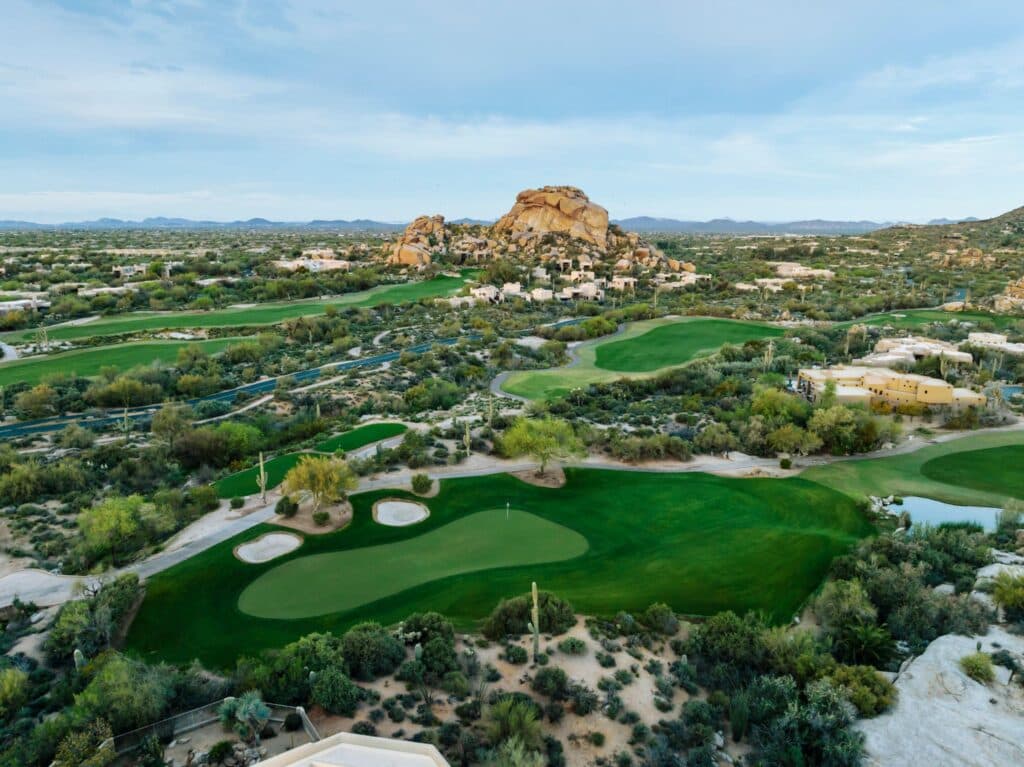 The Boulders golf course, a 15 min drive from Saguaro Point in North Scottsdale